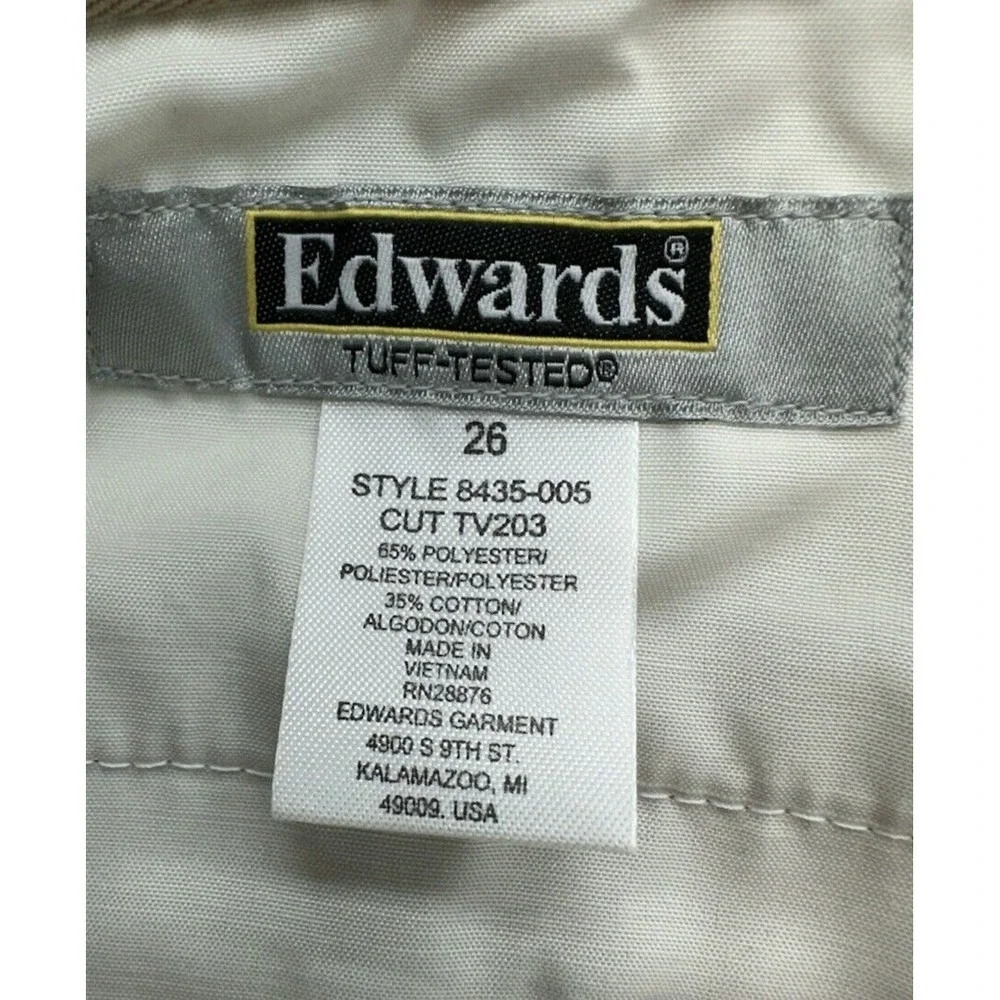 NEW Edwards Khaki Casual Shorts Uniform Womens Size 26 Pockets Pleated